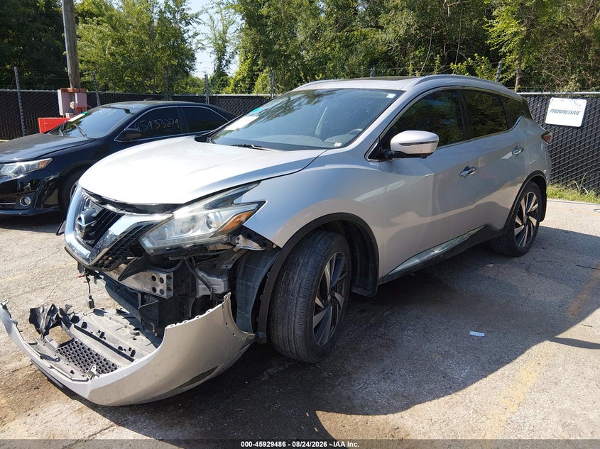 2016 Nissan Murano, Front End, IAAI, VIN 5N1AZ2MG1GN170664 — photo 2