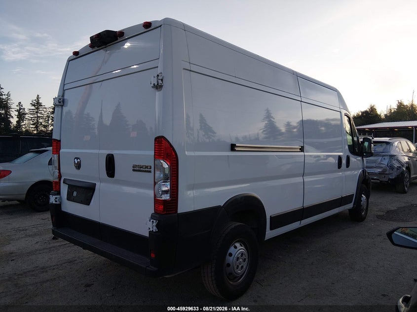 Vin: 3c6lrvdg1pe549416, lot: 46428755, ram promaster 2500 high roof 159 wb 20234