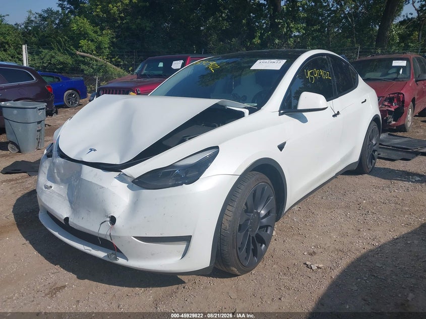 2023 Tesla Model Y, Front End, IAAI, VIN 7SAYGDEF0PF605234 — photo 2