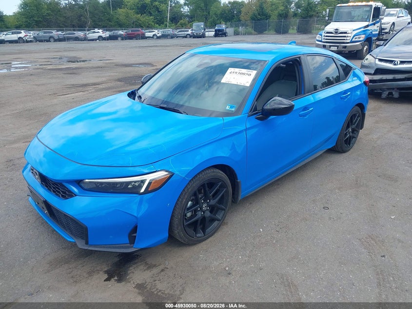2025 Honda Civic, All Over, IAAI, VIN 19XFL4H88SE007310 — photo 2