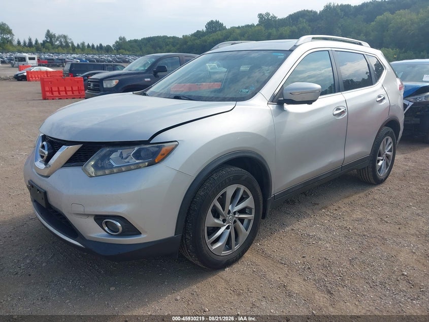2015 Nissan Rogue, Rear, IAAI, VIN 5N1AT2MV0FC762258 — photo 2