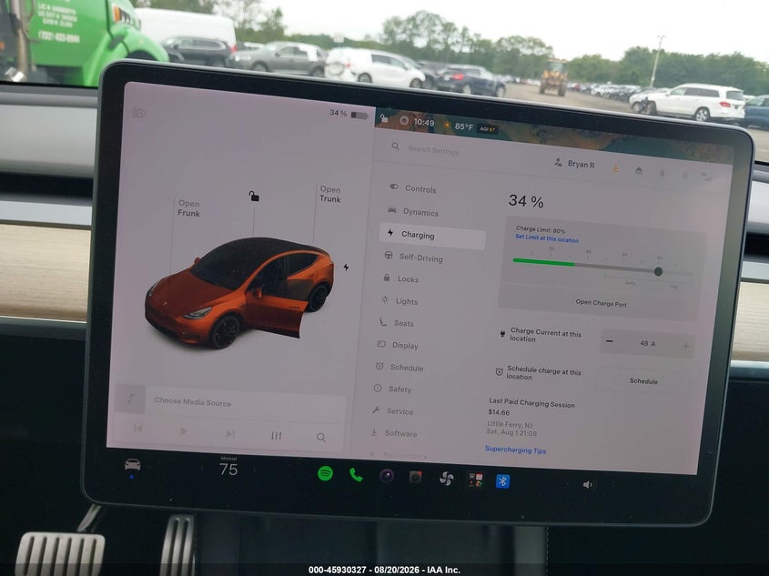 TESLA MODEL Y 2022 VIN 7SAYGDEF6NF326688
