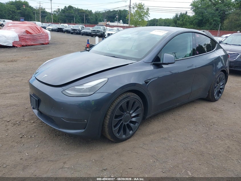 2022 Tesla Model Y, Rear, IAAI, VIN 7SAYGDEF6NF326688 — photo 2
