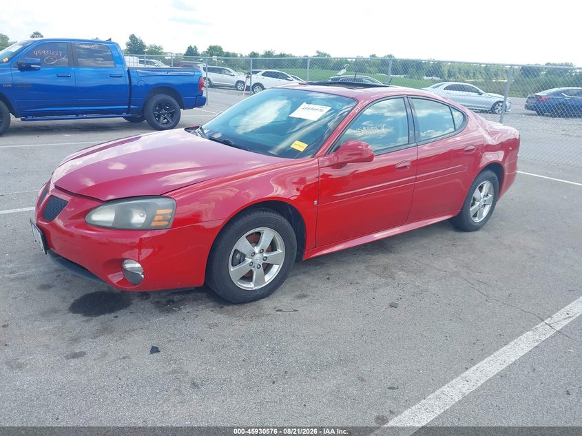 PONTIAC GRAND PRIX 2008 VIN 2G2WP552X81111012
