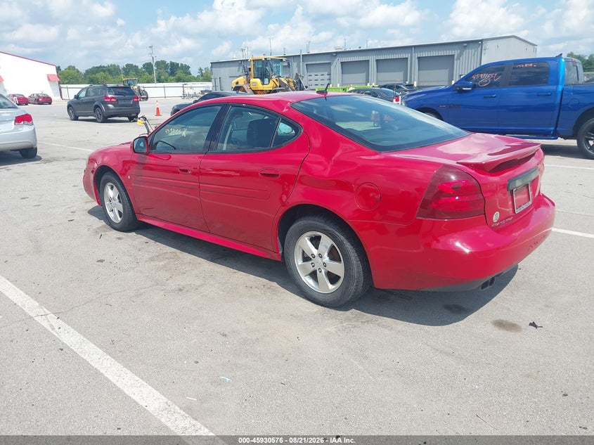 PONTIAC GRAND PRIX 2008 VIN 2G2WP552X81111012