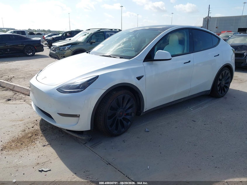 Vin: 7saygdef9nf540607, lot: 46429827, tesla model y performance dual motor all-wheel drive 20222