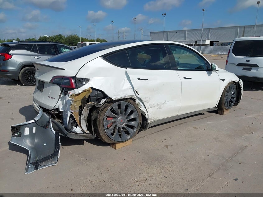 Vin: 7saygdef9nf540607, lot: 46429827, tesla model y performance dual motor all-wheel drive 20224