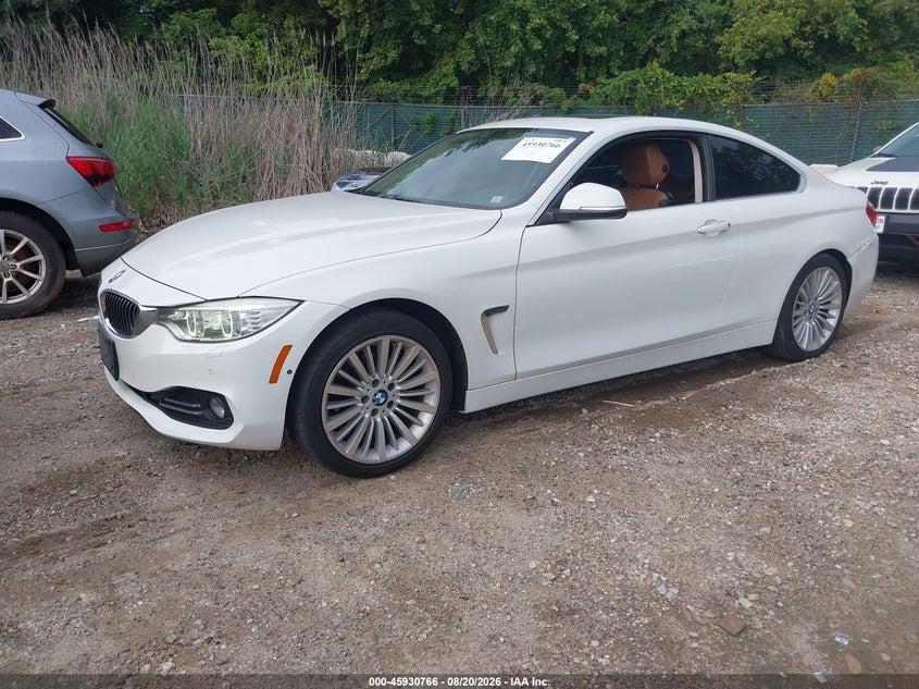 2014 BMW 4er, Rear, IAAI, VIN WBA3N5C59EF717338 — photo 2
