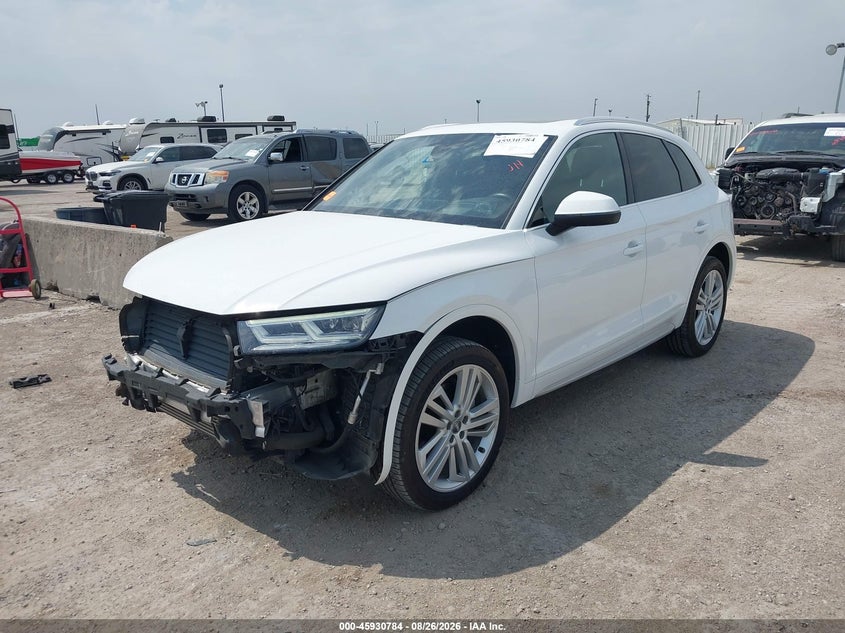 2018 Audi Q5, Front End, IAAI, VIN WA1CNAFY9J2095613 — photo 2