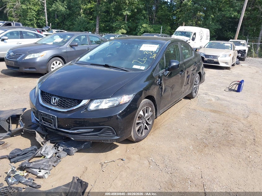 2013 Honda Civic, Rear, IAAI, VIN 2HGFB2F84DH530617 — photo 2