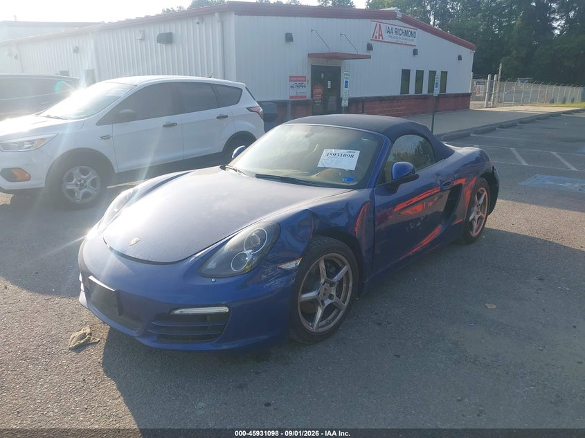 PORSCHE BOXSTER 2013 VIN WP0CA2A86DS112080