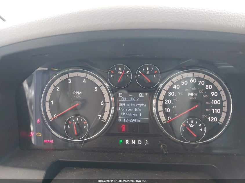 2009 DODGE RAM 1500 auction photo 7