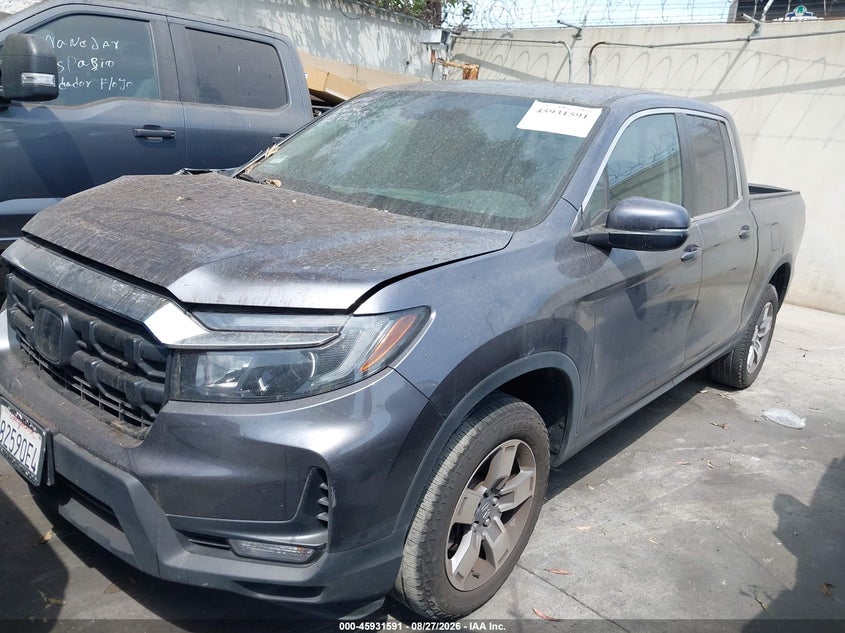 2025 Honda Ridgeline, Right Front, IAAI, VIN 5FPYK3F51SB022795 — photo 2