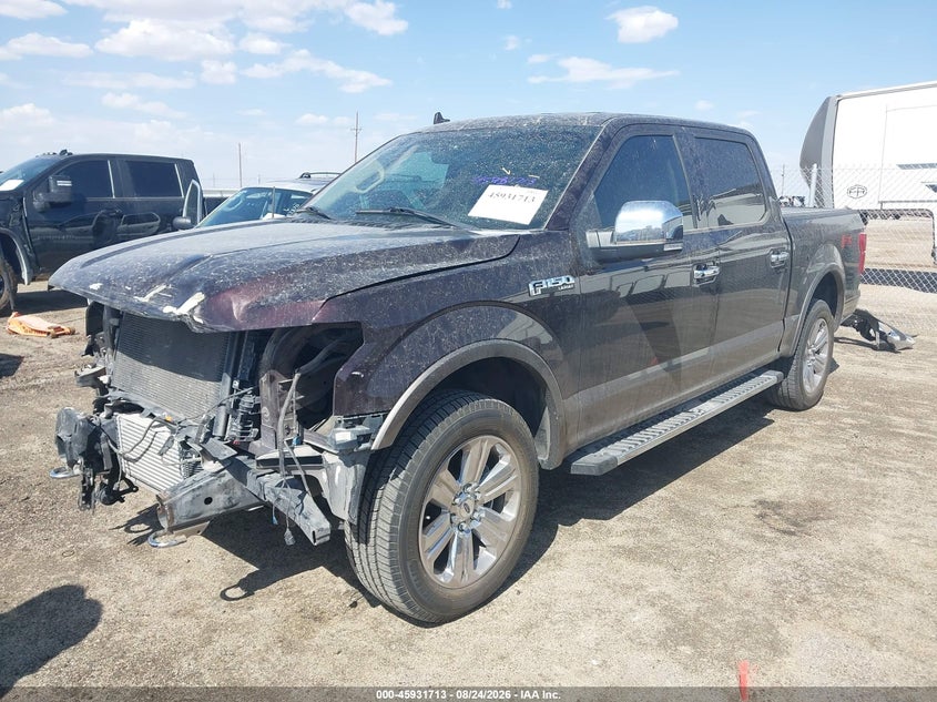 2018 Ford F-150 Lariat, Front End, IAAI, VIN 1FTEW1EG1JKD18618 — photo 2