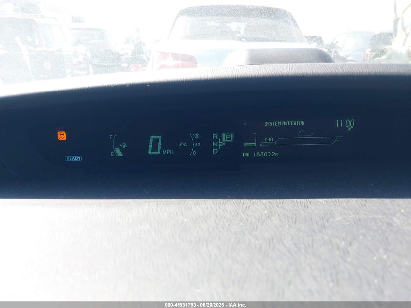 2011 TOYOTA PRIUS HATCHBACK 1.8L I-4 DOHC, VVT, 98HP