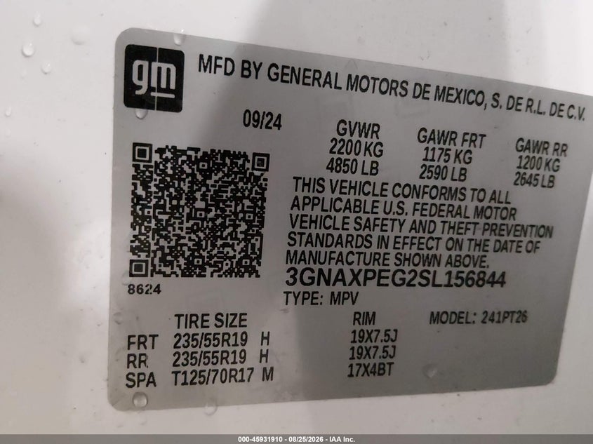 2025 CHEVROLET EQUINOX AWD LT · Фото 9