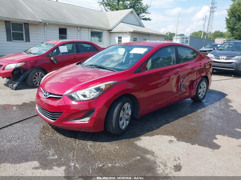 2016 Hyundai Elantra, Лівий бік, IAAI, VIN KMHDH4AE7GU643522 — фото 2