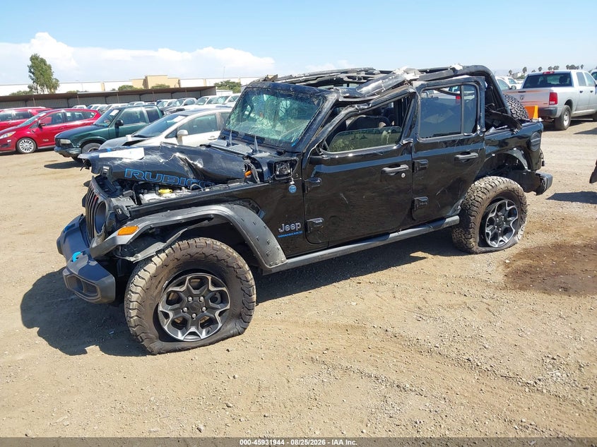 Vin: 1c4jjxr62pw518538, lot: 46431069, jeep wrangler 4xe rubicon 4x4 20232