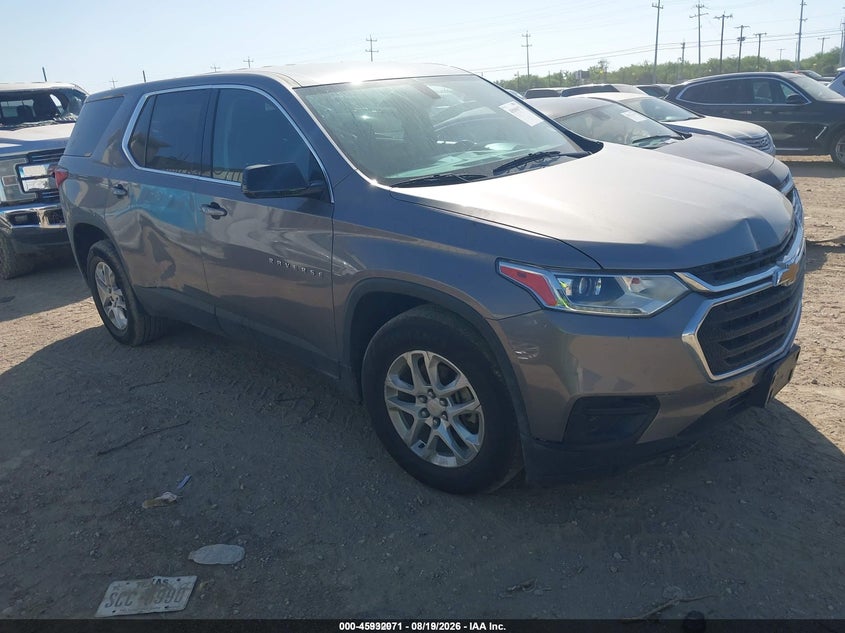 Vin: 1gnerfkw8kj250218, lot: 46431196, chevrolet traverse ls 2019 img_1