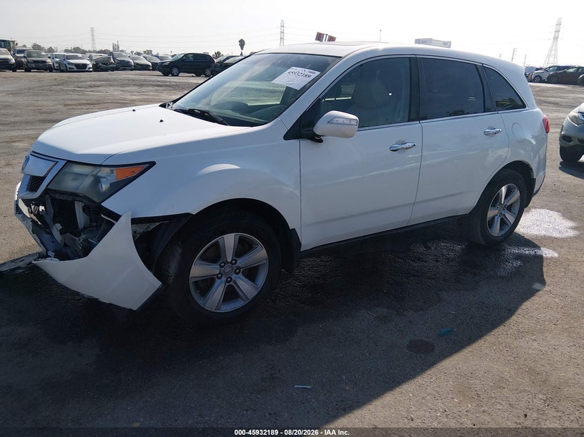 2012 Acura MDX, Front End, IAAI, VIN 2HNYD2H35CH509836 — photo 2