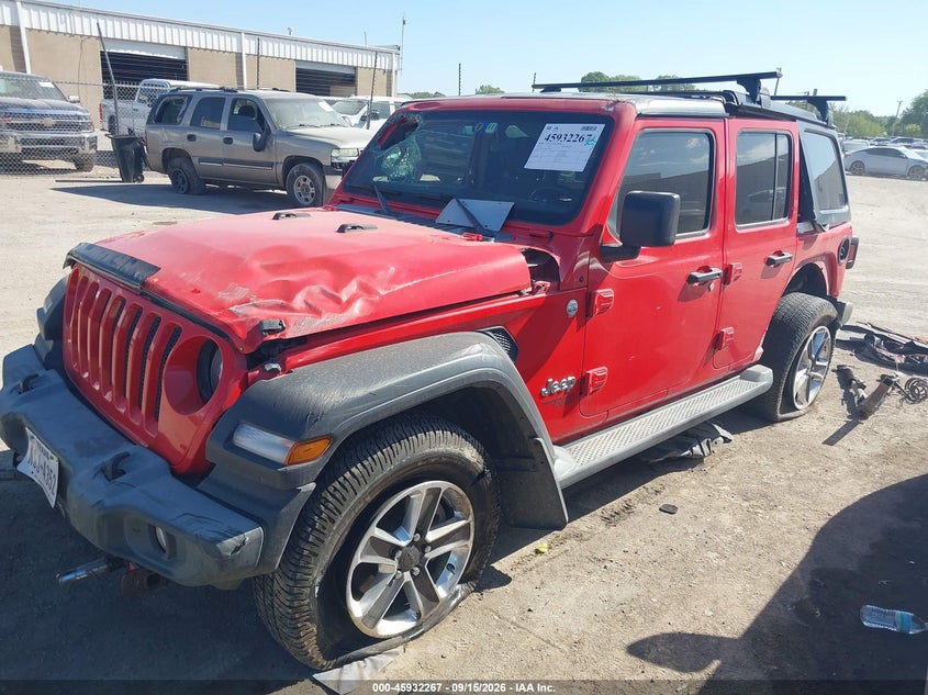 Vin: 1c4hjxdg3kw565598, lot: 46431392, jeep wrangler unlimited sport s 4x4 20192