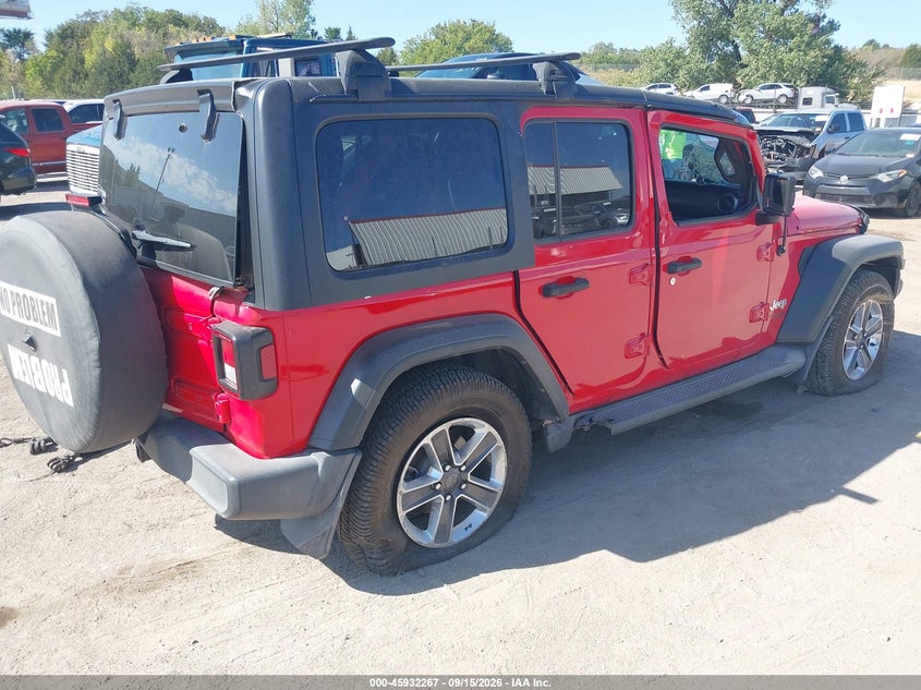 Vin: 1c4hjxdg3kw565598, lot: 46431392, jeep wrangler unlimited sport s 4x4 20194