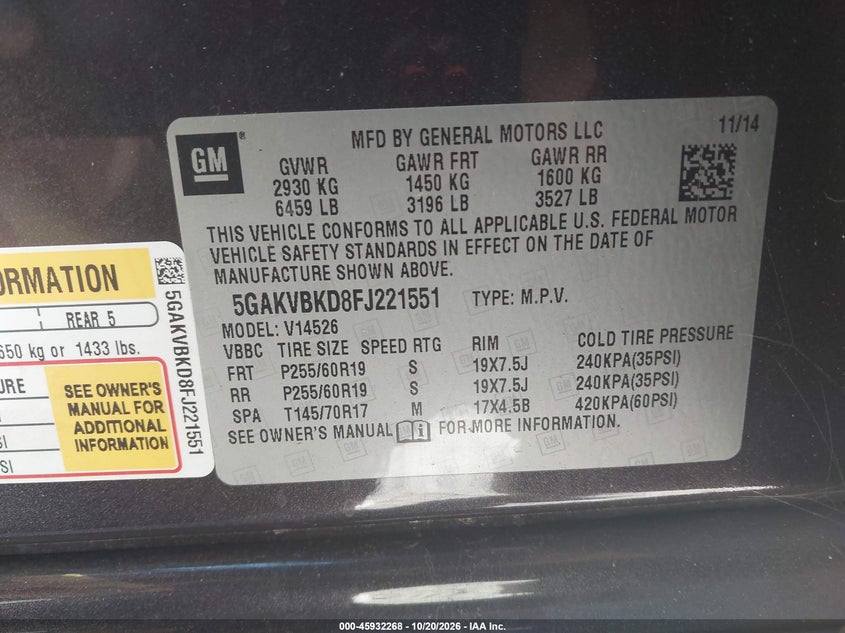 2015 BUICK ENCLAVE LEATHER · Фото 9
