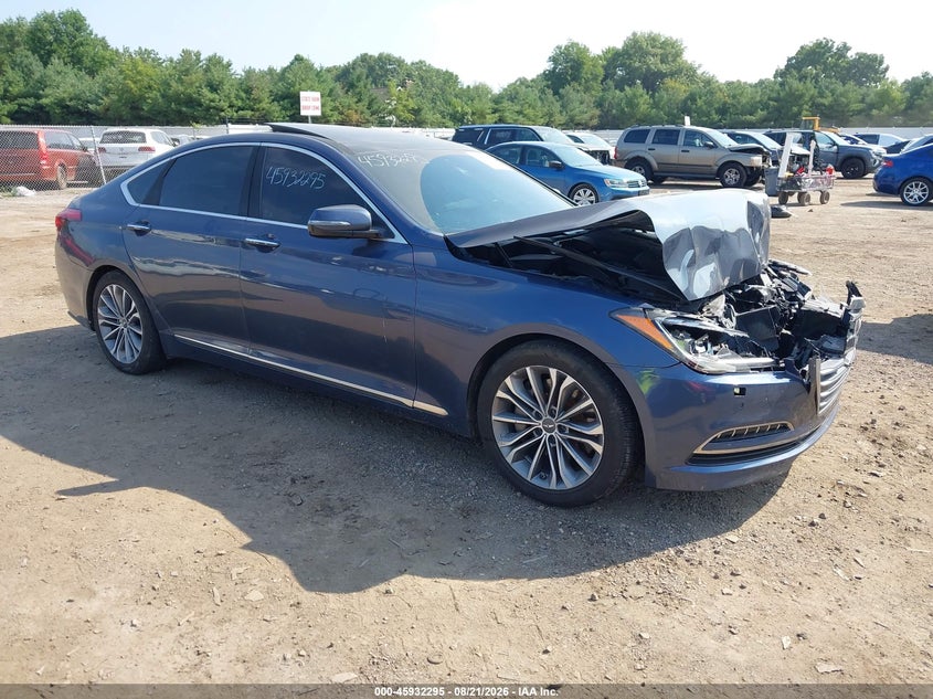 2015 Hyundai Genesis 3.8, Front, IAAI, VIN KMHGN4JE5FU061973