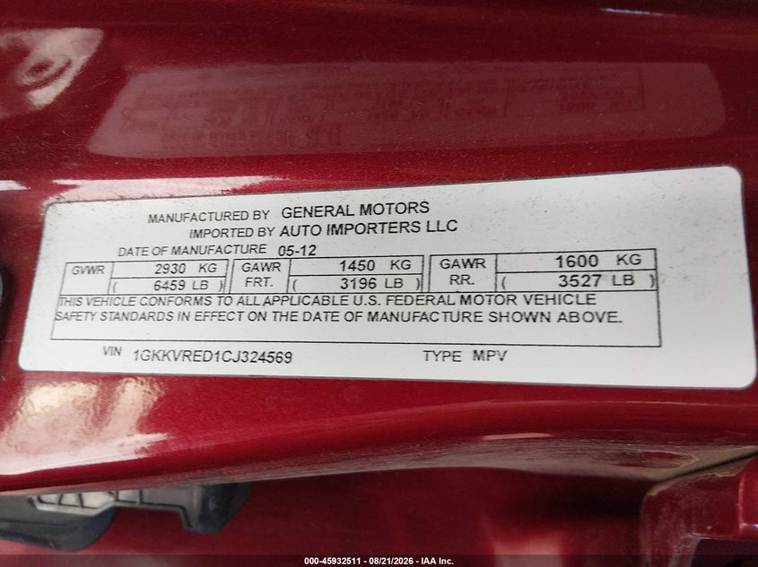 2012 GMC ACADIA SLT-1 · Фото 9