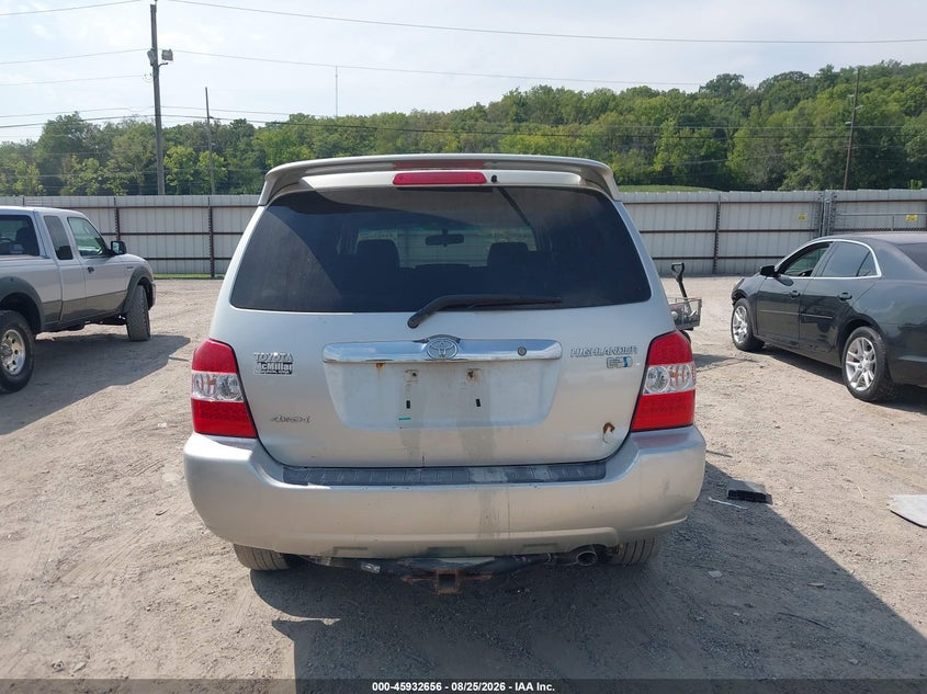 TOYOTA HIGHLANDER HYBRID 2007 VIN JTEHW21A570040536