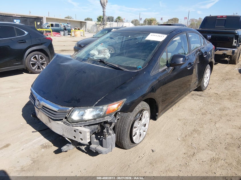 2012 Honda Civic, Оба бока, IAAI, VIN 2HGFB2F50CH323775 — фото 2