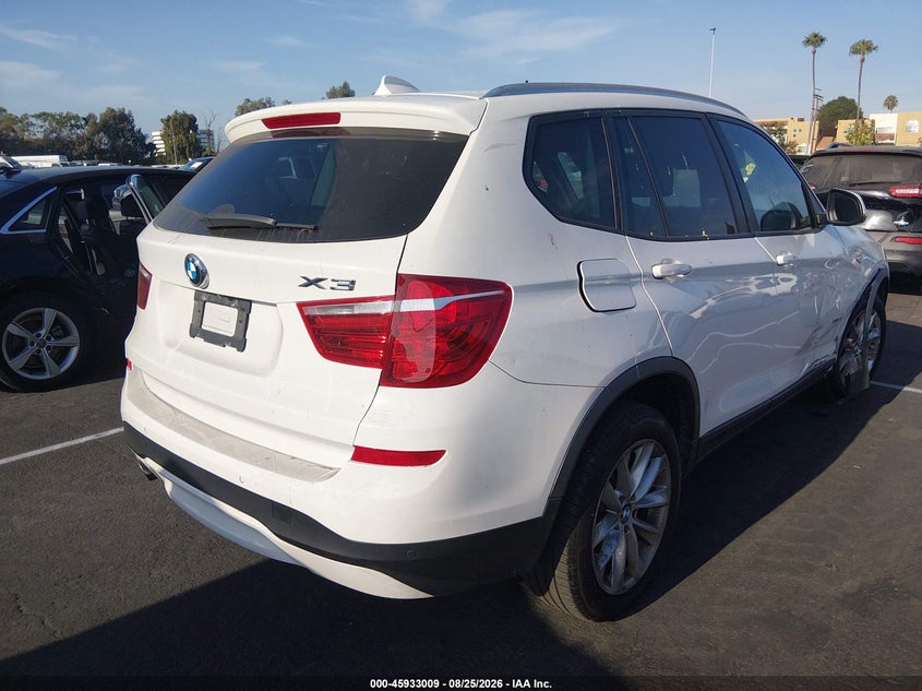 2017 BMW X3 SPORT UTILITY VEHICLE 2.0L I-4 DI, DOHC, VVT, TURBO, 240HP