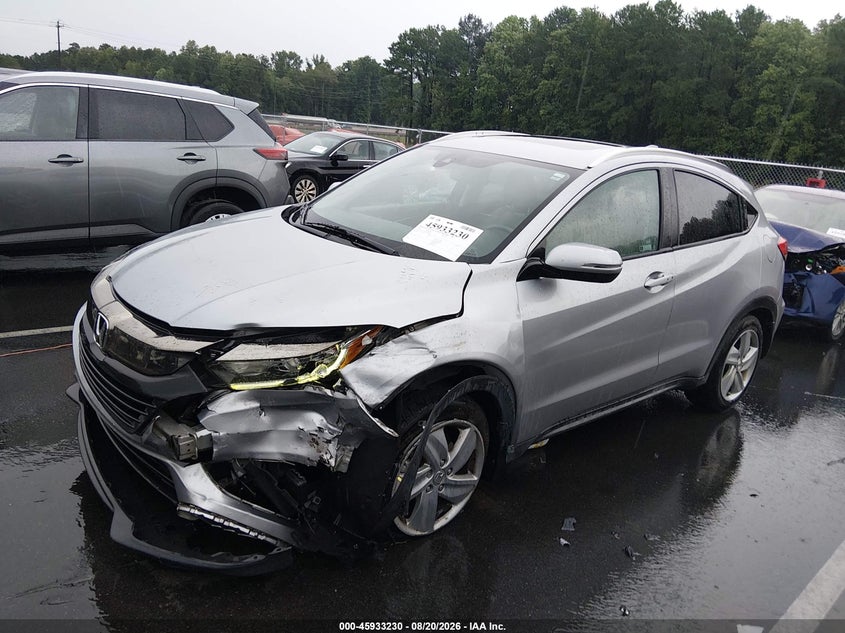 2019 Honda Hr-V Ex-L, Удар спереди, IAAI, VIN 3CZRU5H75KM706482 — фото 2