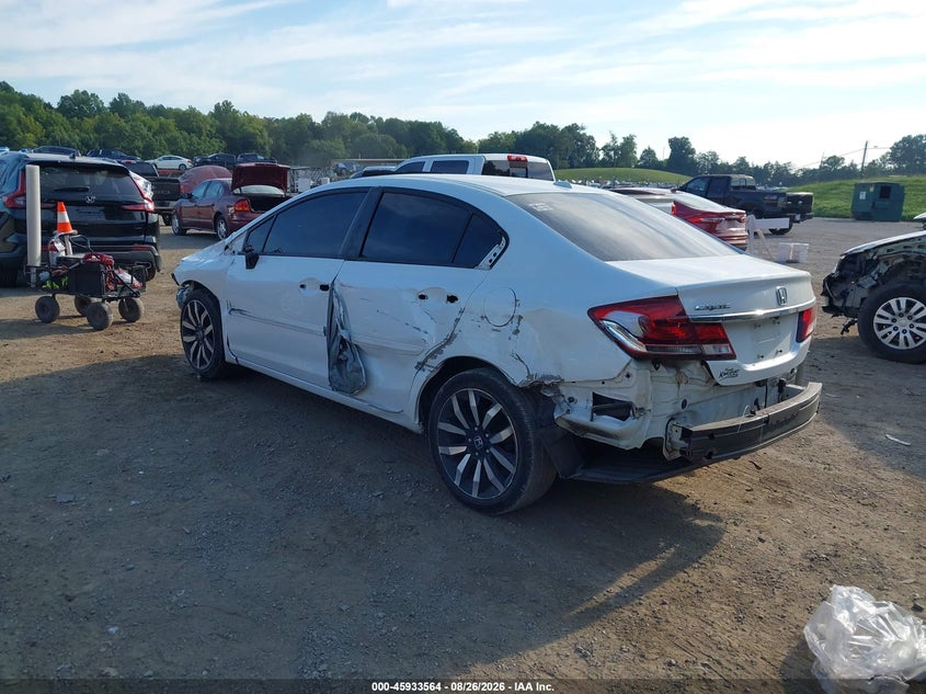 Vin: 19xfb2f92fe023141, lot: 46432689, honda civic ex-l 20153