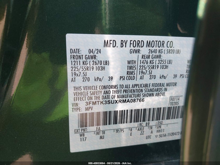 2024 FORD MUSTANG MACH-E SPORT UTILITY VEHICLE N