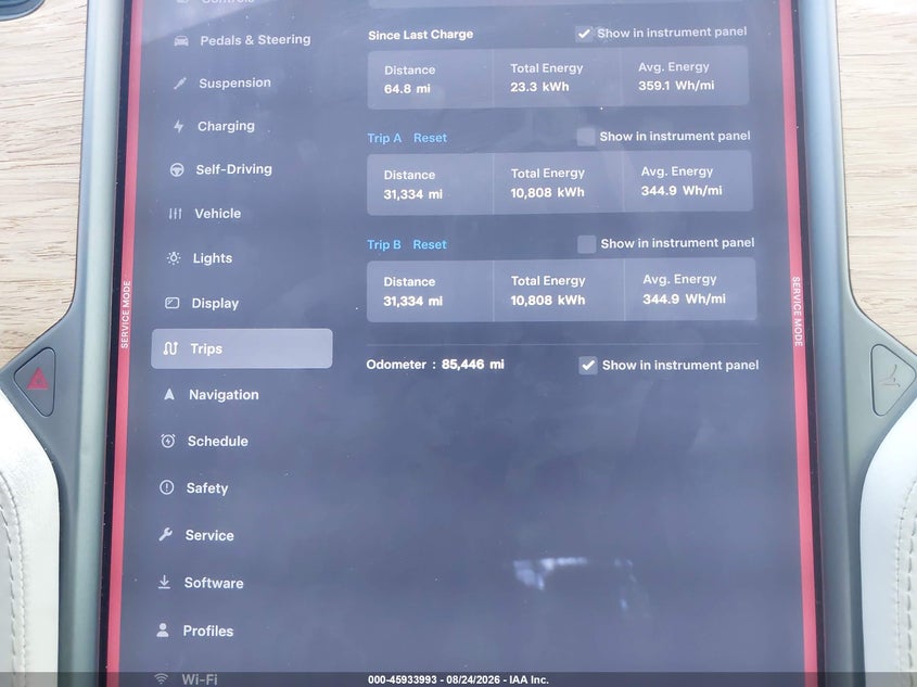 2019 TESLA MODEL S auction photo 7