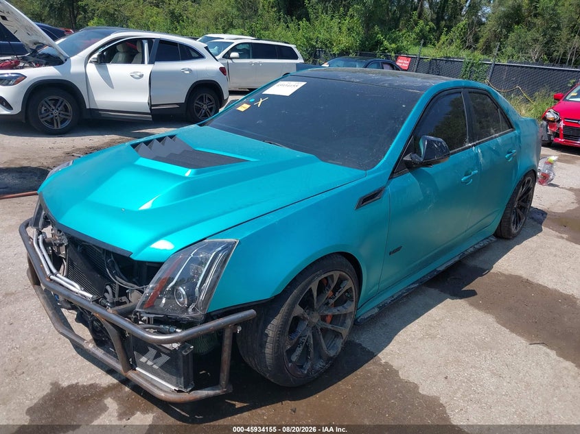 2011 Cadillac CTS-V, Пресная вода, IAAI, VIN 1G6DV5EP0B0120215 — фото 2