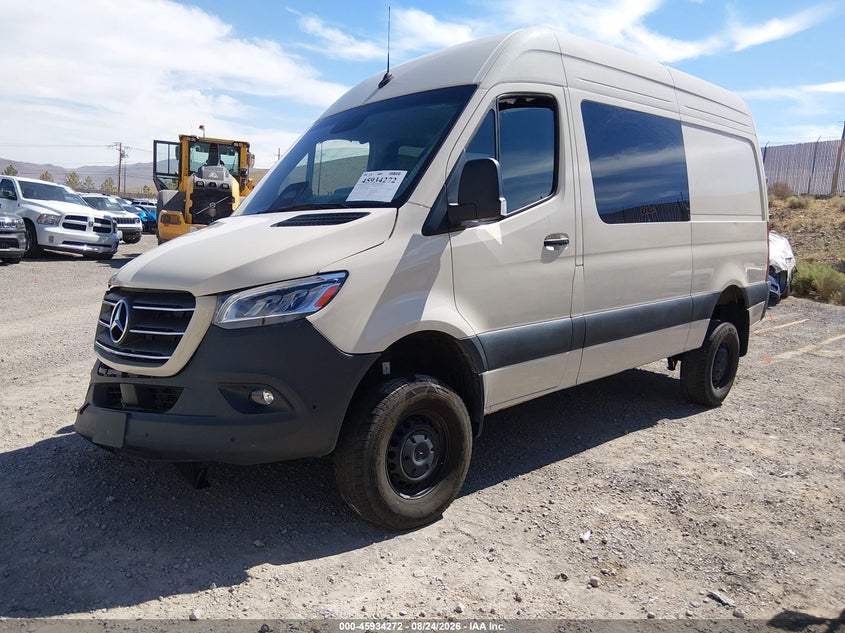 2025 Mercedes-Benz Sprinter 2500 Standard Roof 4-Cyl Diesel Ho, Right Front, IAAI, VIN W1W4NBVY0ST201383 — photo 2