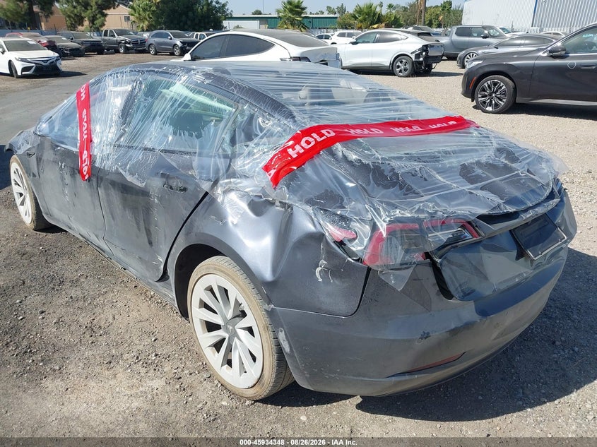 Vin: 5yj3e1ea8nf376444, lot: 46433473, tesla model 3 rear-wheel drive 20223