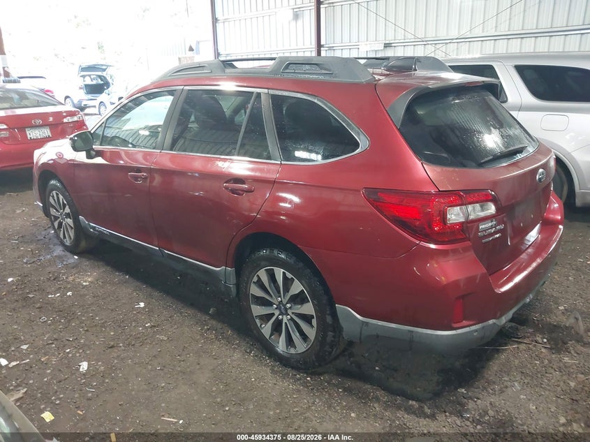 Vin: 4s4bsanc1h3407522, lot: 46433500, subaru outback 2.5i limited 20173