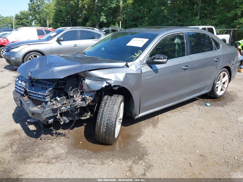 2014 Volkswagen Passat, Удар спереду, IAAI, VIN 1VWBN7A38EC100460 — фото 2