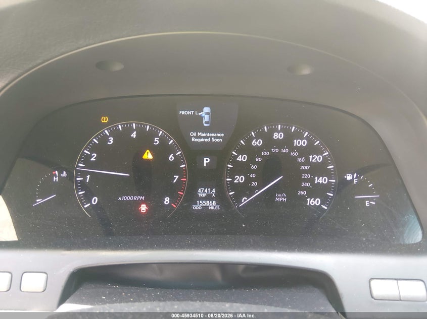 LEXUS LS 460 2012 VIN JTHCL5EF6C5014554