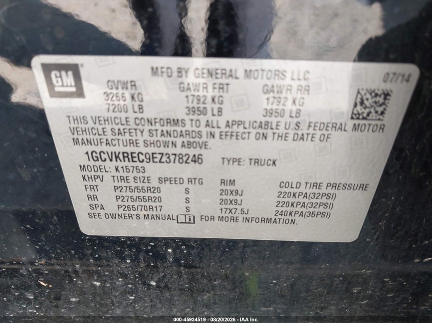 2014 CHEVROLET SILVERADO 1500 LT · Фото 9