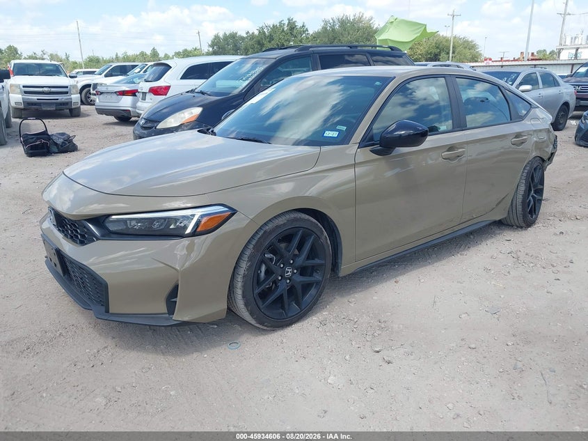 2026 Honda Civic, Left Rear, IAAI, VIN 19XFL2H82TE012783 — photo 2