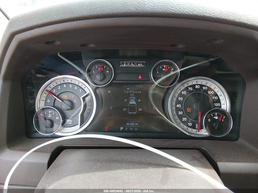 2016 RAM 1500 PICKUP 3.6L V6 FI DOHC 24V NF4