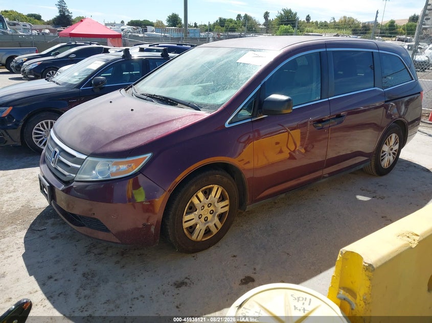 2013 Honda Odyssey, Звичайний знос, IAAI, VIN 5FNRL5H26DB041273 — фото 2