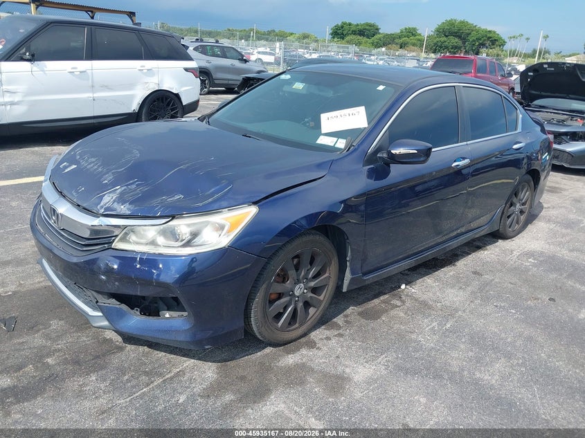 2016 Honda Accord Sport, Front End, IAAI, VIN 1HGCR2F57GA152784 — photo 2