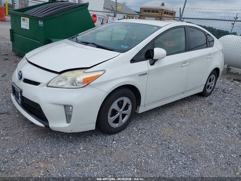 2013 Toyota Prius, Звичайний знос, IAAI, VIN JTDKN3DUXD5684556 — фото 2