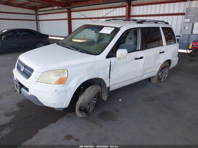 2004 Honda Pilot, Левый бок, IAAI, VIN 2HKYF18484H562879 — фото 2