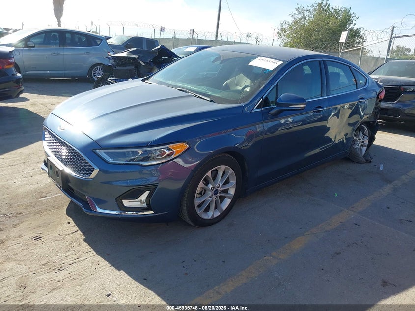 2019 Ford Fusion, Left Rear, IAAI, VIN 3FA6P0SU4KR177780 — photo 2